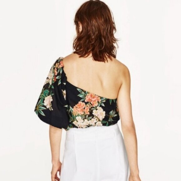 ZARA Floral Off-Shoulder Bodysuit - S - Picture 7 of 8